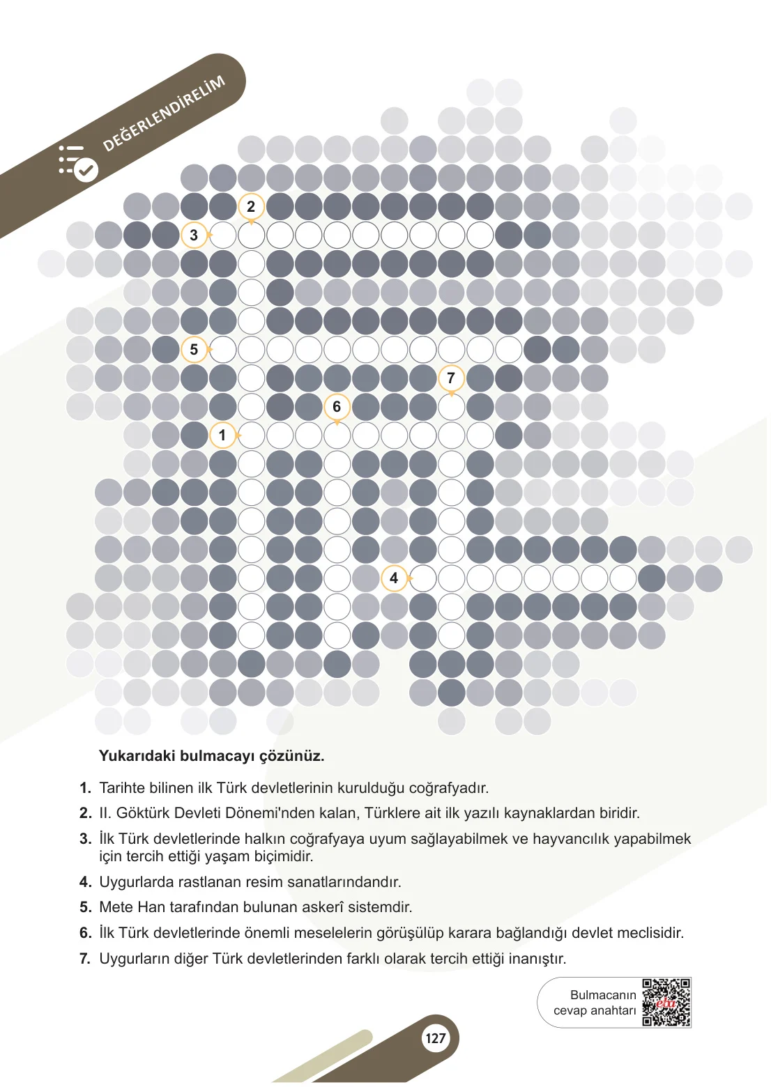 6. Sınıf Sosyal Bilgiler Ders Kitabı Cevapları Meb Yayınları 1. Kitap Sayfa 127