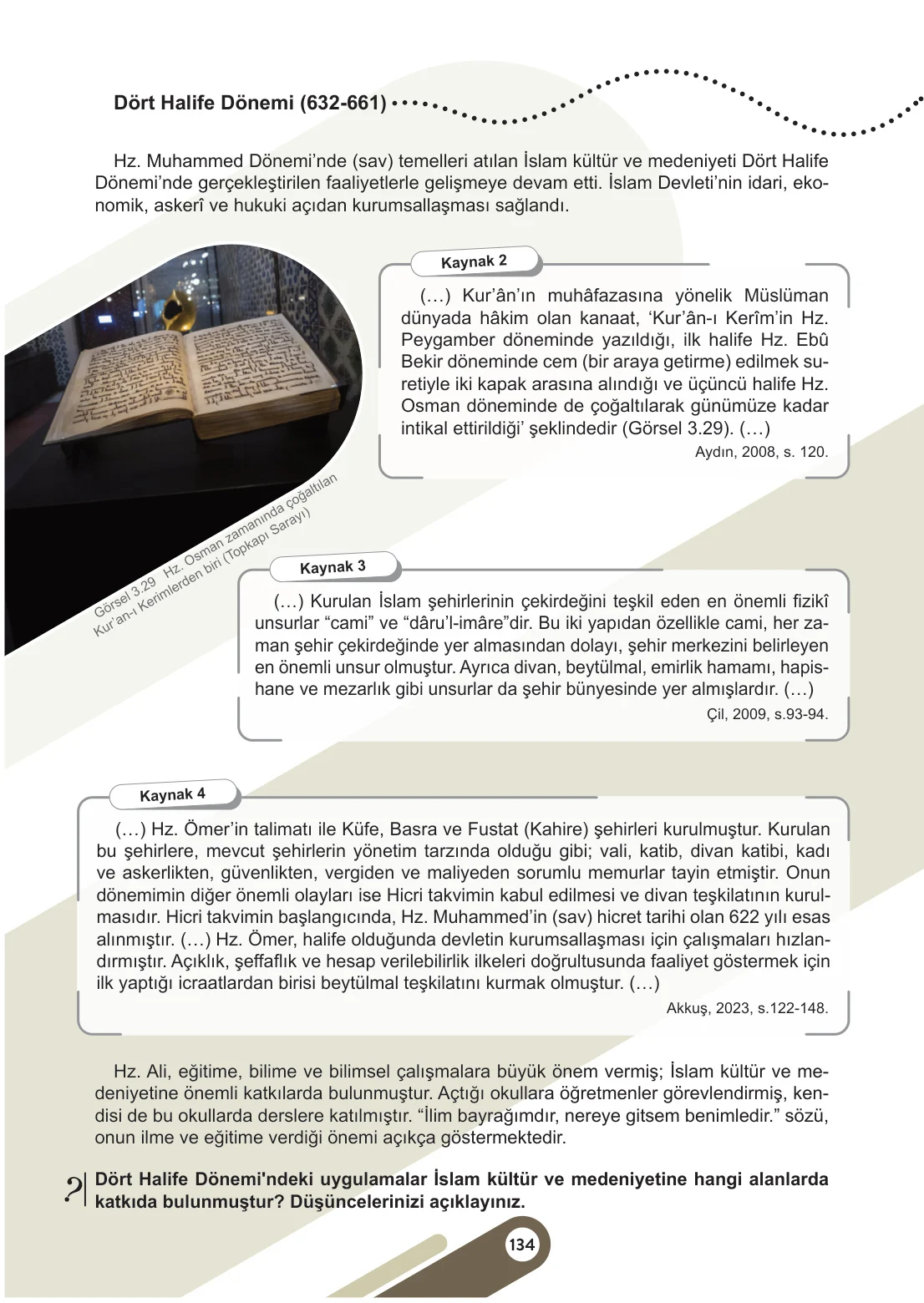 6. Sınıf Sosyal Bilgiler Ders Kitabı Cevapları Meb Yayınları 1. Kitap Sayfa 134