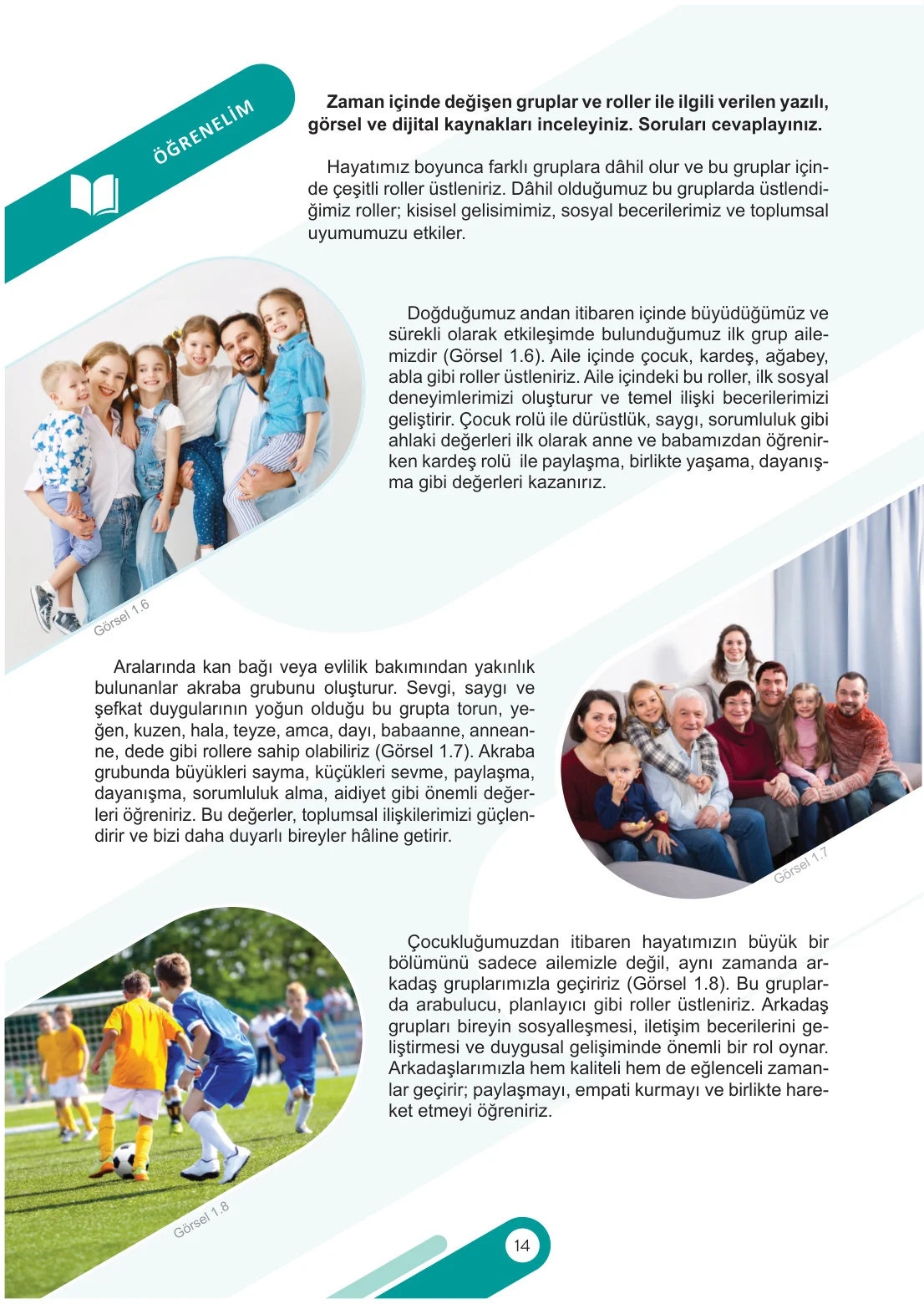 6. Sınıf Sosyal Bilgiler Ders Kitabı Cevapları Meb Yayınları 1. Kitap Sayfa 14