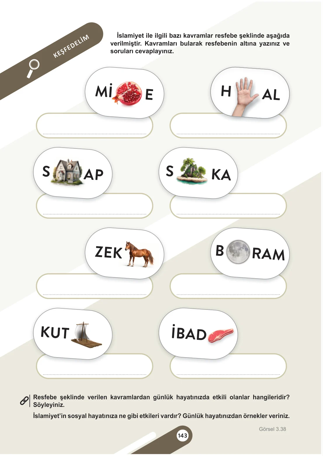 6. Sınıf Sosyal Bilgiler Ders Kitabı Cevapları Meb Yayınları 1. Kitap Sayfa 143