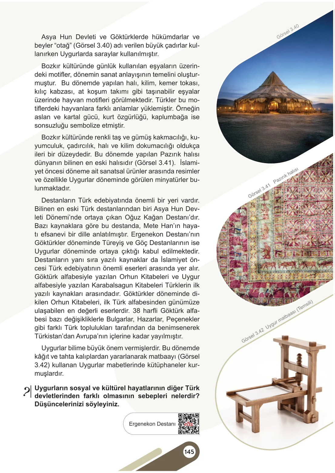 6. Sınıf Sosyal Bilgiler Ders Kitabı Cevapları Meb Yayınları 1. Kitap Sayfa 145