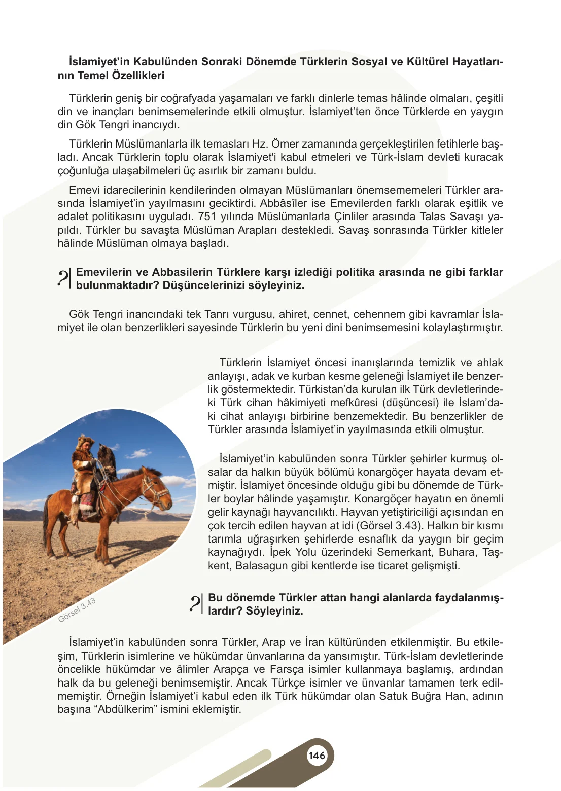 6. Sınıf Sosyal Bilgiler Ders Kitabı Cevapları Meb Yayınları 1. Kitap Sayfa 146