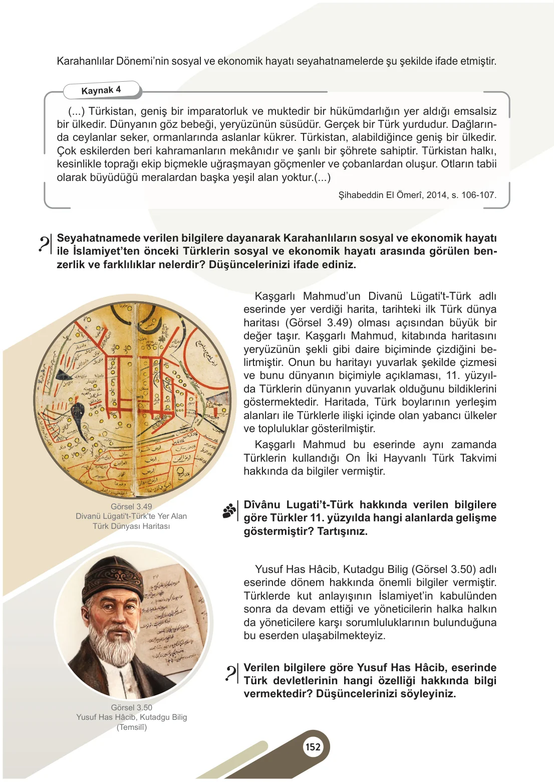 6. Sınıf Sosyal Bilgiler Ders Kitabı Cevapları Meb Yayınları 1. Kitap Sayfa 152
