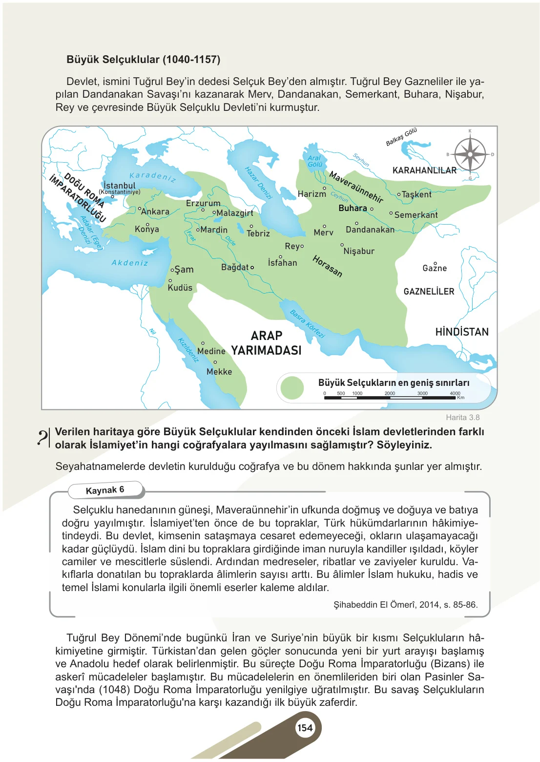 6. Sınıf Sosyal Bilgiler Ders Kitabı Cevapları Meb Yayınları 1. Kitap Sayfa 154