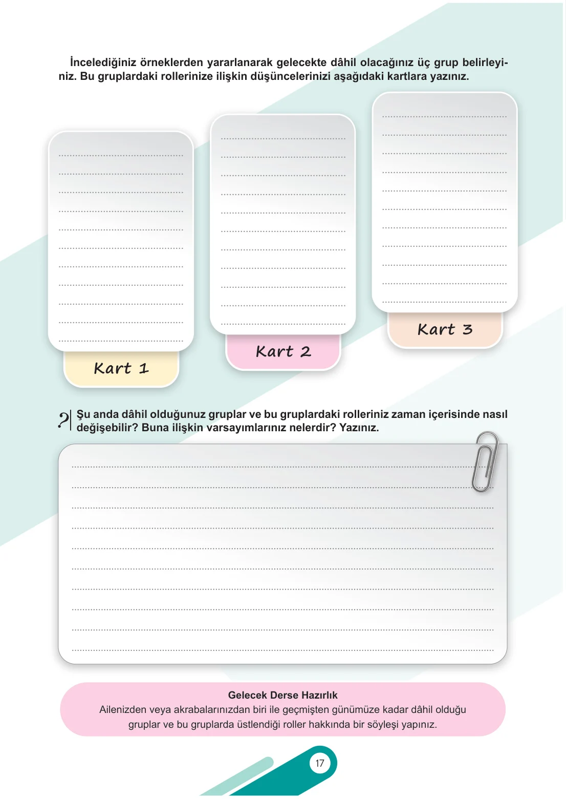 6. Sınıf Sosyal Bilgiler Ders Kitabı Cevapları Meb Yayınları 1. Kitap Sayfa 17