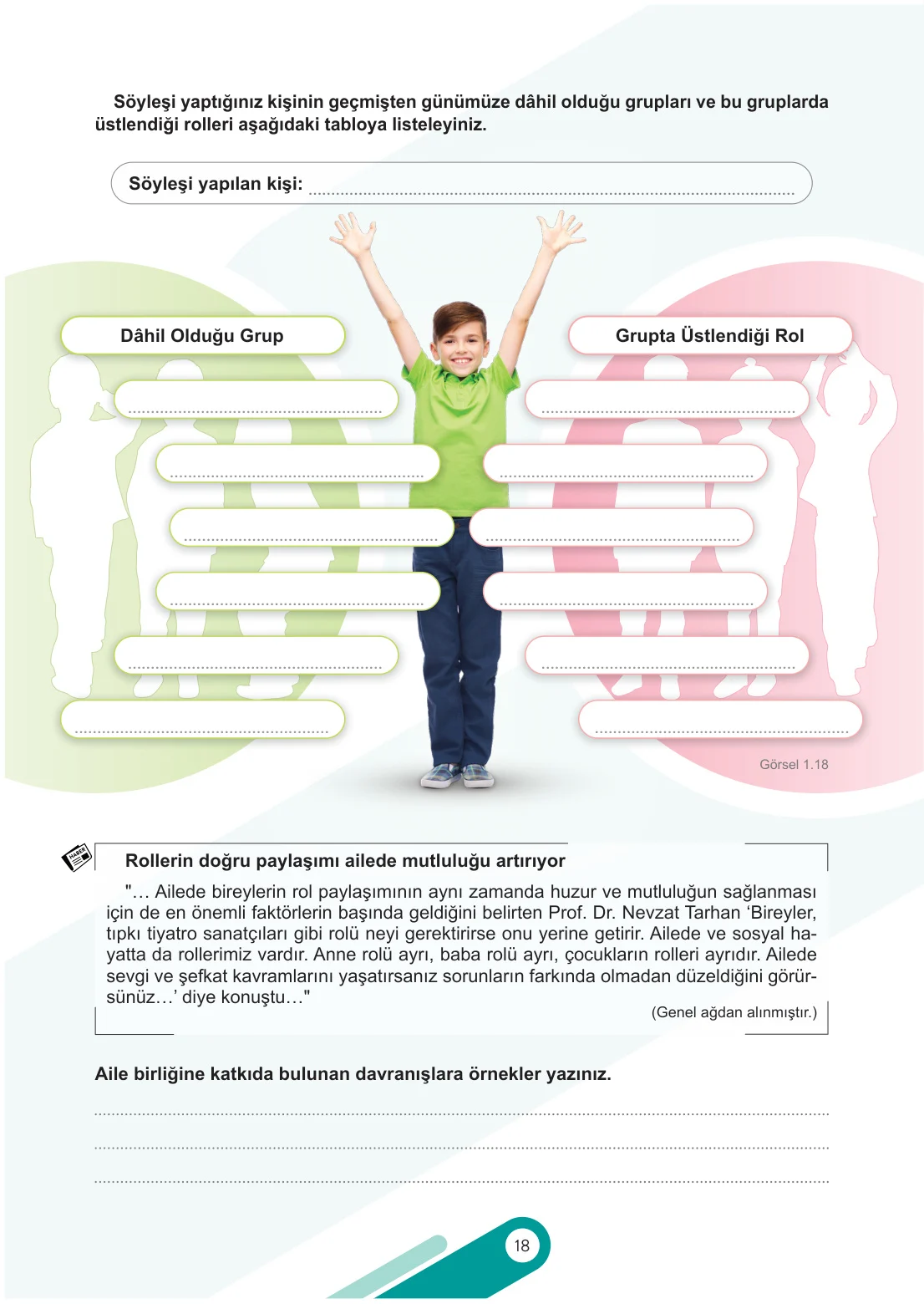 6. Sınıf Sosyal Bilgiler Ders Kitabı Cevapları Meb Yayınları 1. Kitap Sayfa 18