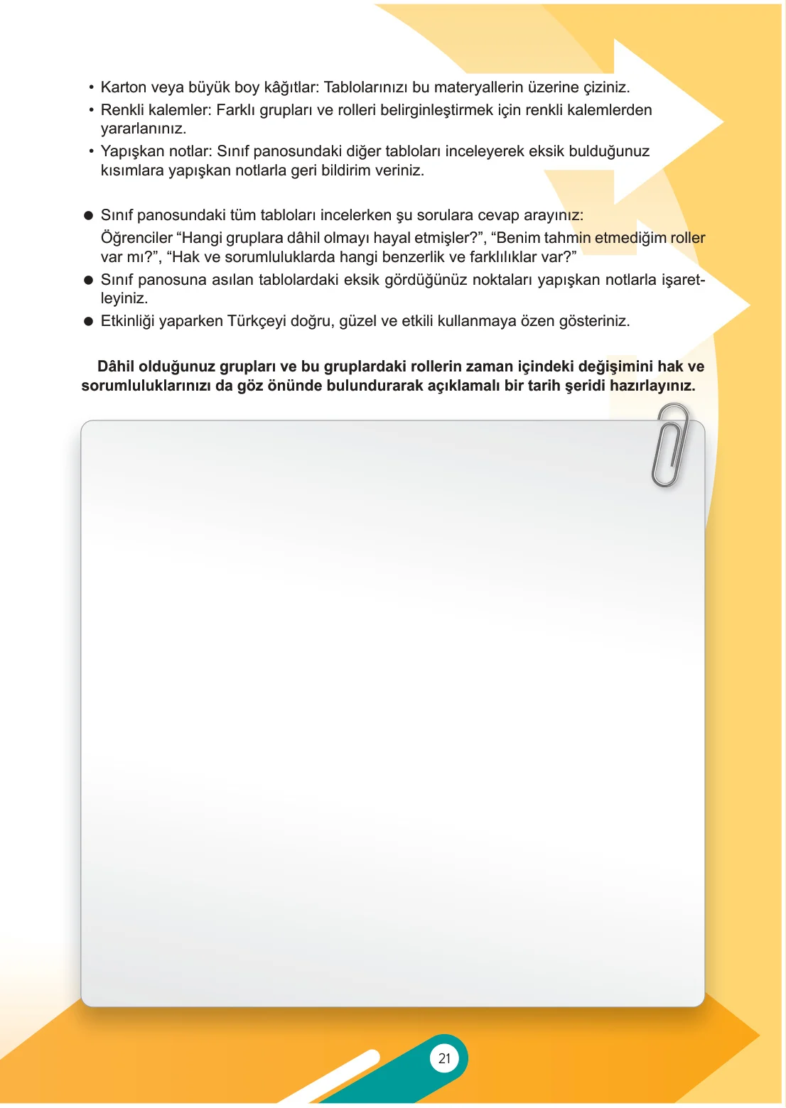 6. Sınıf Sosyal Bilgiler Ders Kitabı Cevapları Meb Yayınları 1. Kitap Sayfa 21