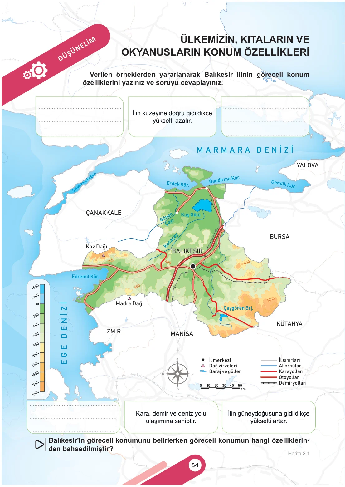 6. Sınıf Sosyal Bilgiler Ders Kitabı Cevapları Meb Yayınları 1. Kitap Sayfa 54