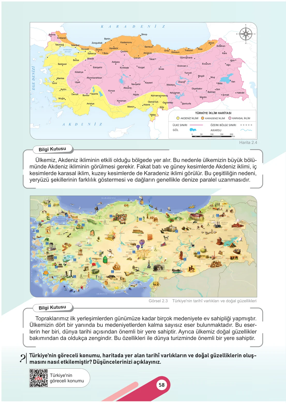 6. Sınıf Sosyal Bilgiler Ders Kitabı Cevapları Meb Yayınları 1. Kitap Sayfa 58