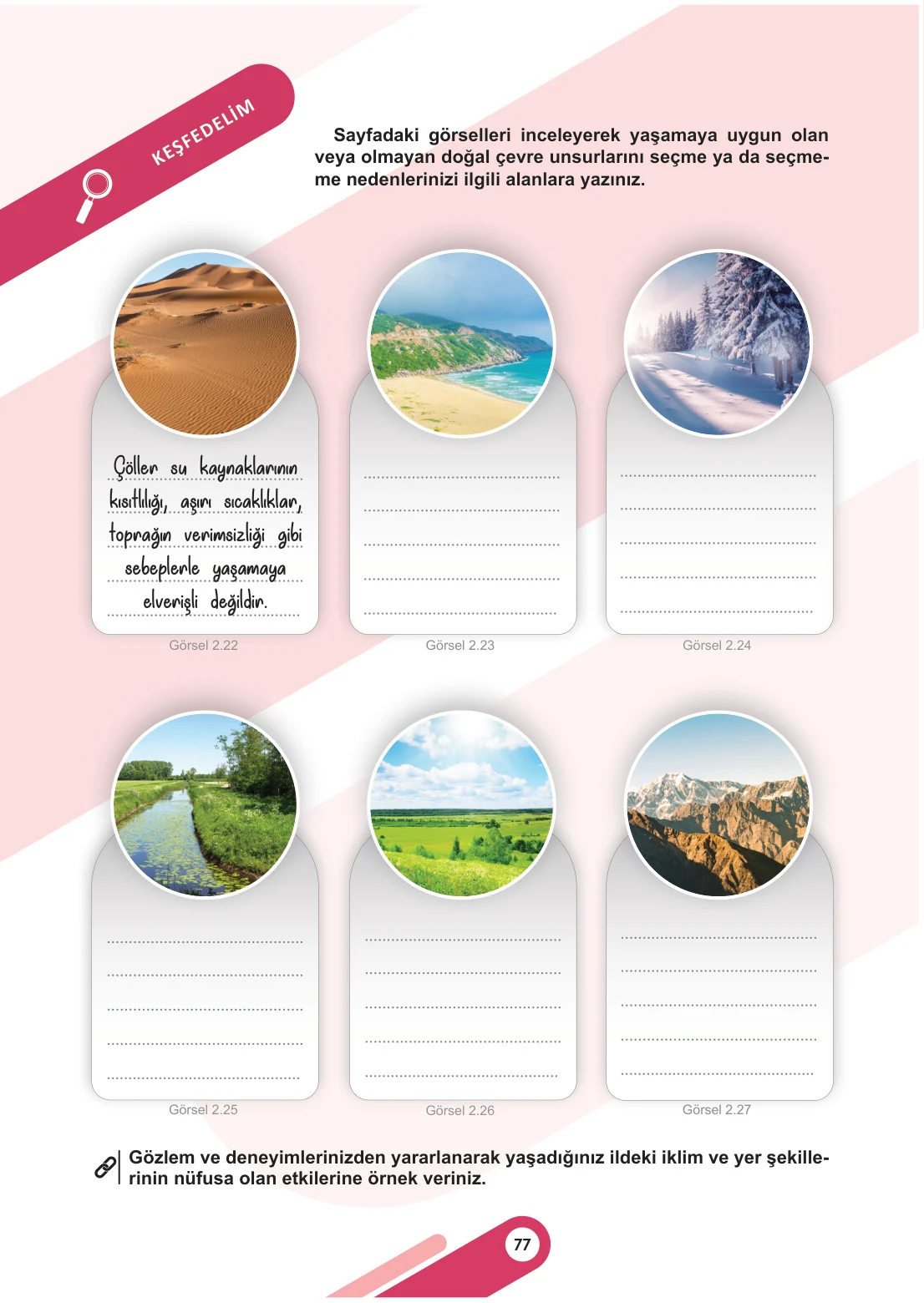 6. Sınıf Sosyal Bilgiler Ders Kitabı Cevapları Meb Yayınları 1. Kitap Sayfa 77