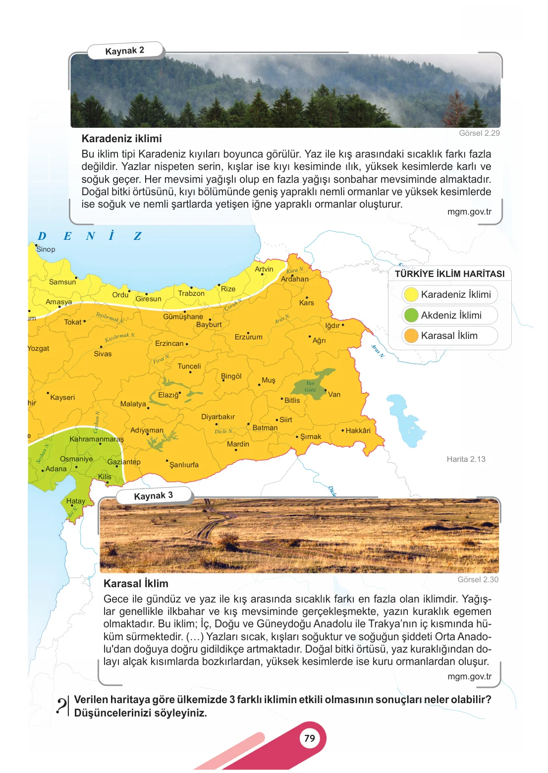 6. Sınıf Sosyal Bilgiler Ders Kitabı Cevapları Meb Yayınları 1. Kitap Sayfa 79