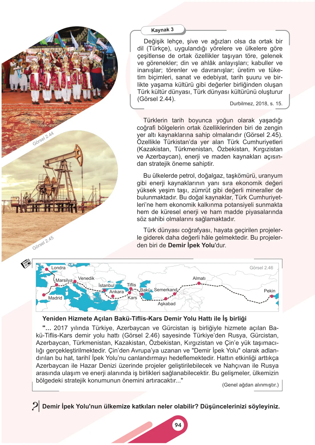 6. Sınıf Sosyal Bilgiler Ders Kitabı Cevapları Meb Yayınları 1. Kitap Sayfa 94