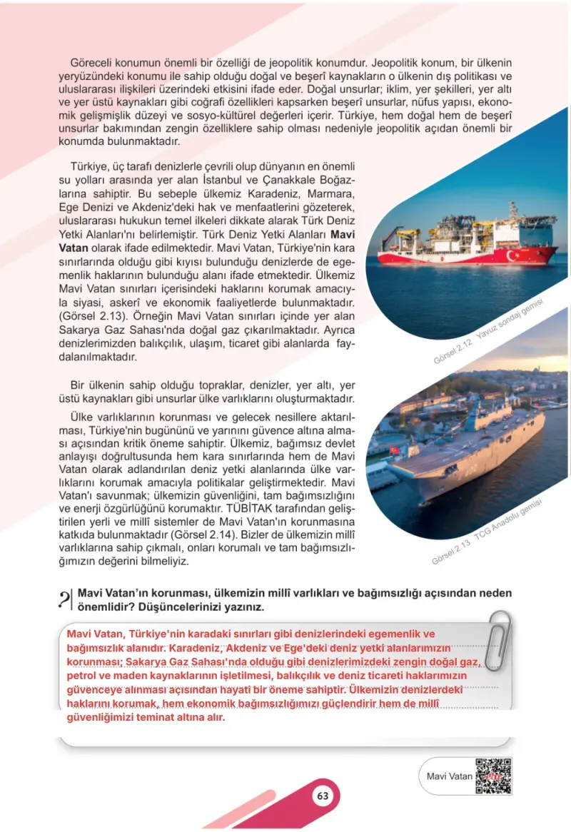 6. Sınıf Sosyal Bilgiler Ders Kitabı Cevapları Meb Yayınları 1. Kitap Sayfa 63 Çözüm Görseli