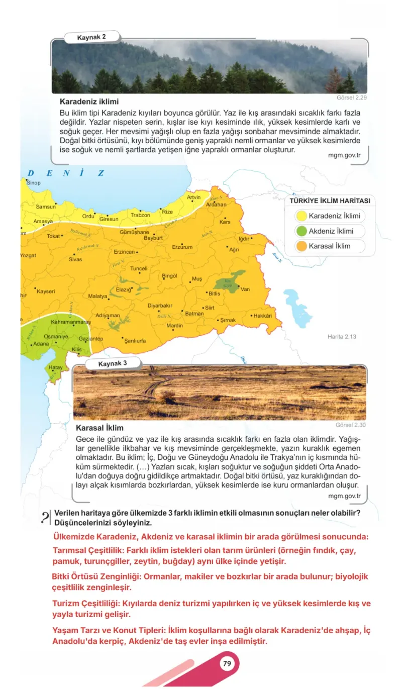 6. Sınıf Sosyal Bilgiler Ders Kitabı Cevapları Meb Yayınları 1. Kitap Sayfa 79 Çözüm Görseli