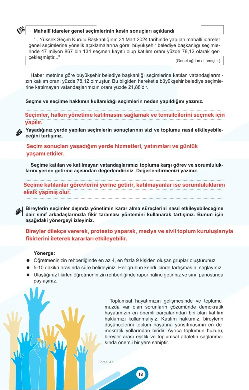 6. Sınıf Sosyal Bilgiler Ders Kitabı Cevapları Meb Yayınları 2. Kitap Sayfa 18 Çözüm Görseli