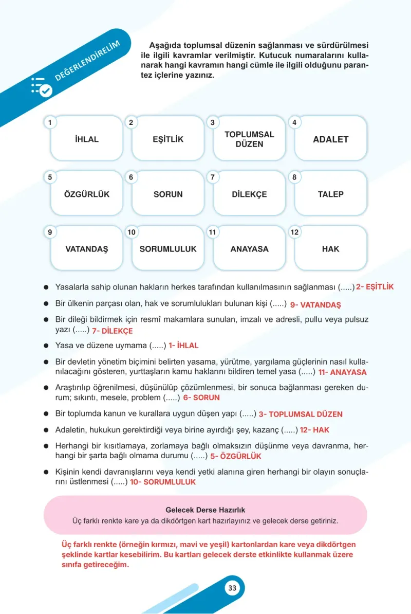 6. Sınıf Sosyal Bilgiler Ders Kitabı Cevapları Meb Yayınları 2. Kitap Sayfa 33 Çözüm Görseli