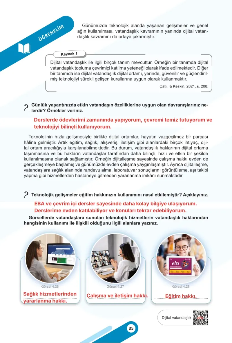 6. Sınıf Sosyal Bilgiler Ders Kitabı Cevapları Meb Yayınları 2. Kitap Sayfa 35 Çözüm Görseli