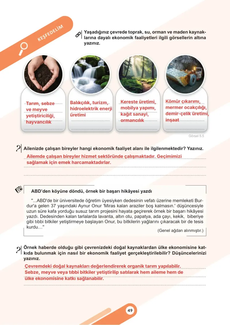 6. Sınıf Sosyal Bilgiler Ders Kitabı Cevapları Meb Yayınları 2. Kitap Sayfa 49 Çözüm Görseli