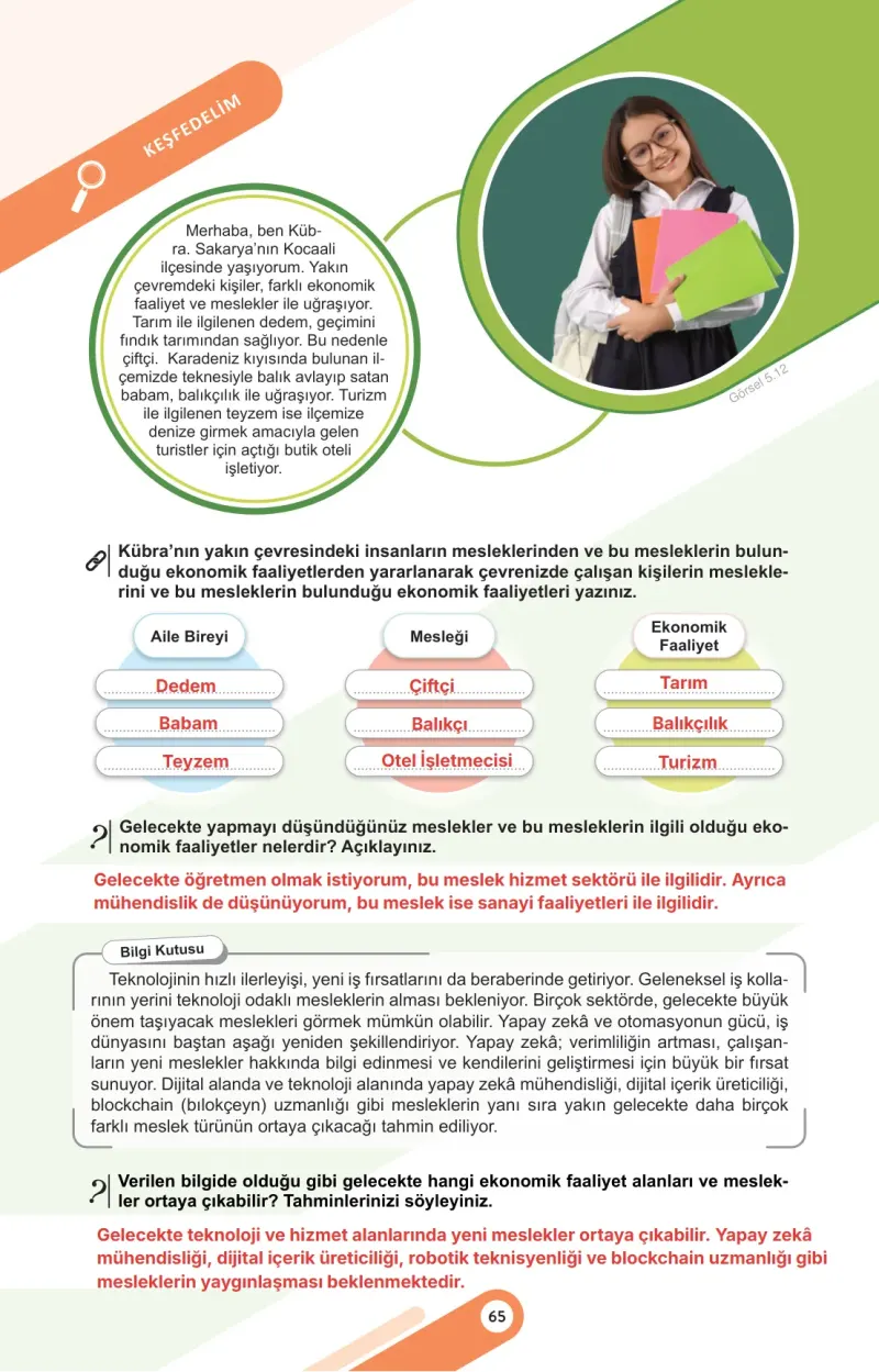 6. Sınıf Sosyal Bilgiler Ders Kitabı Cevapları Meb Yayınları 2. Kitap Sayfa 65 Çözüm Görseli