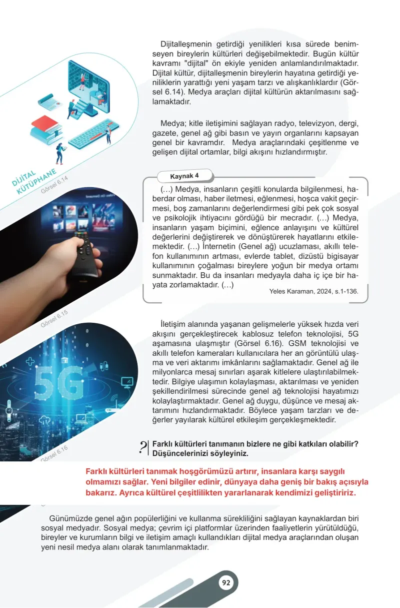 6. Sınıf Sosyal Bilgiler Ders Kitabı Cevapları Meb Yayınları 2. Kitap Sayfa 92 Çözüm Görseli