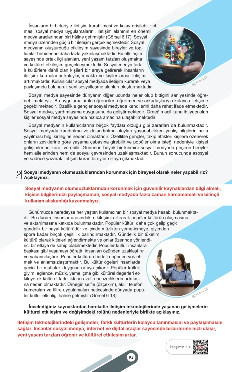 6. Sınıf Sosyal Bilgiler Ders Kitabı Cevapları Meb Yayınları 2. Kitap Sayfa 93 Çözüm Görseli