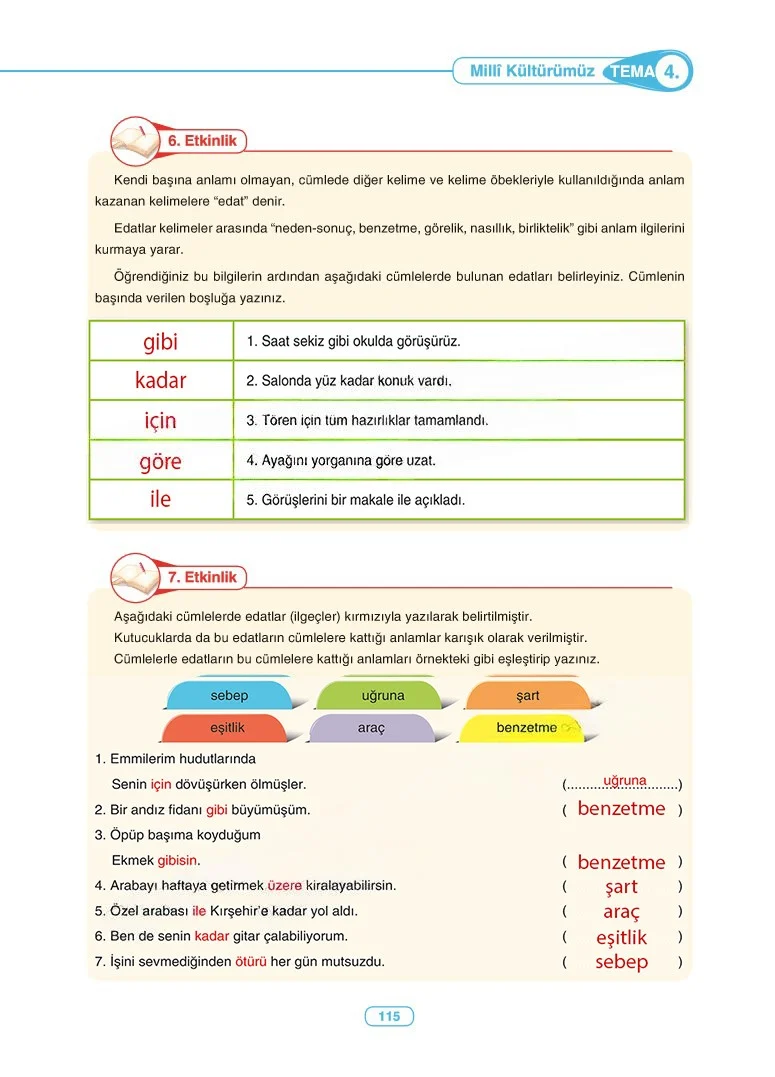 6. Sınıf Türkçe Ders Kitabı Cevapları Anka Yayınları Sayfa 115 Çözüm Görseli