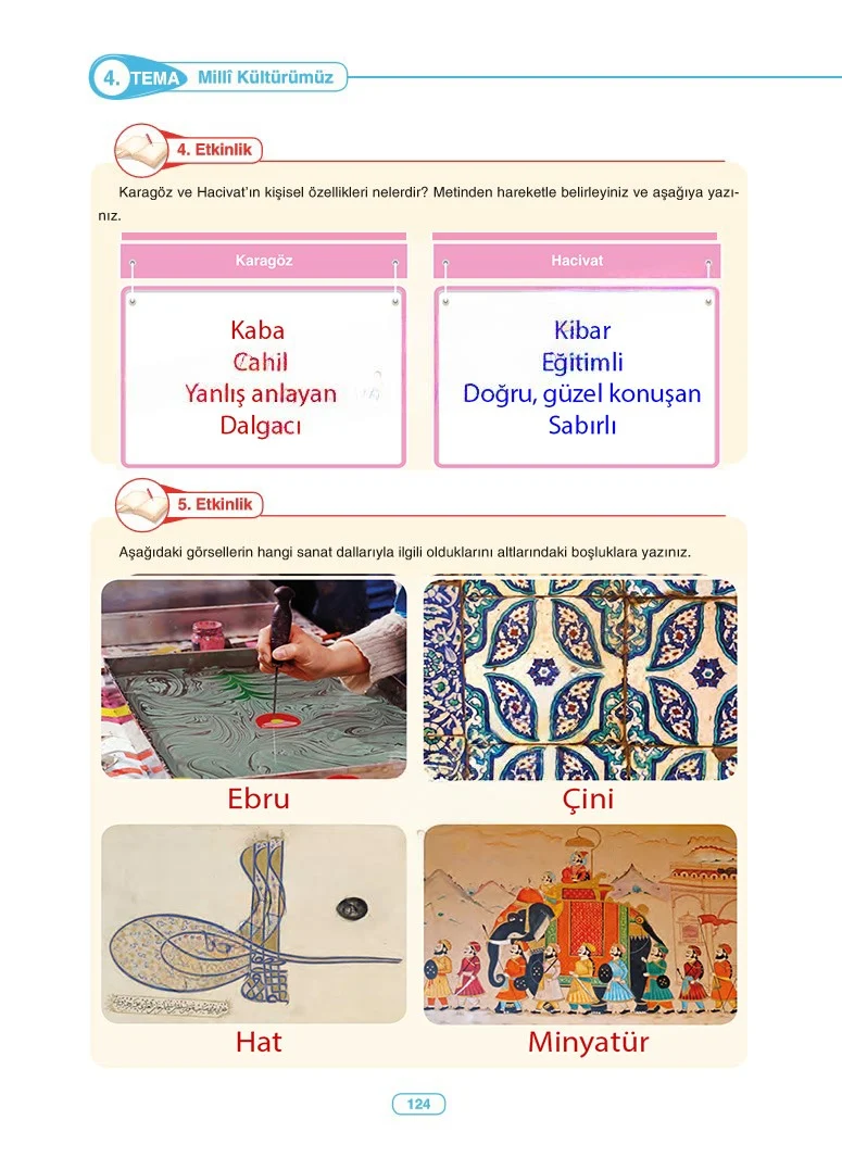 6. Sınıf Türkçe Ders Kitabı Cevapları Anka Yayınları Sayfa 124 Çözüm Görseli