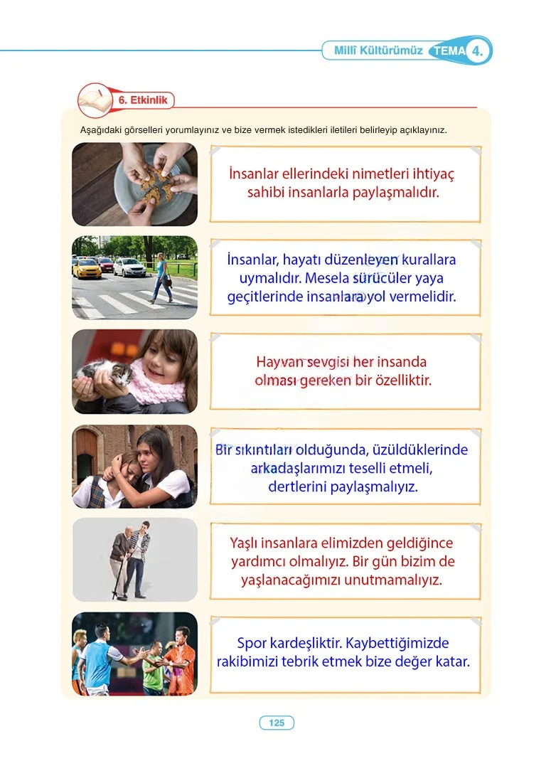 6. Sınıf Türkçe Ders Kitabı Cevapları Anka Yayınları Sayfa 125 Çözüm Görseli