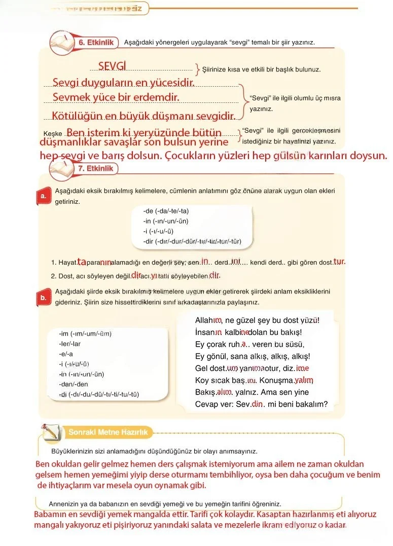6. Sınıf Türkçe Ders Kitabı Cevapları Anka Yayınları Sayfa 14 Çözüm Görseli