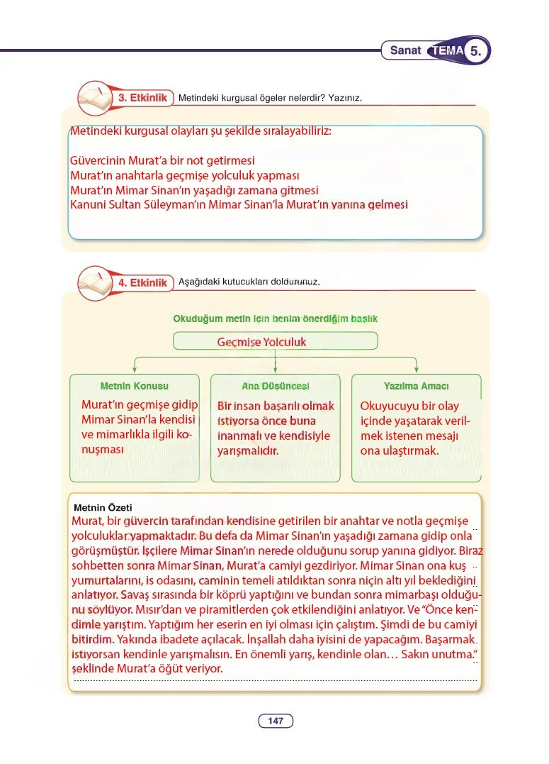 6. Sınıf Türkçe Ders Kitabı Cevapları Anka Yayınları Sayfa 147 Çözüm Görseli