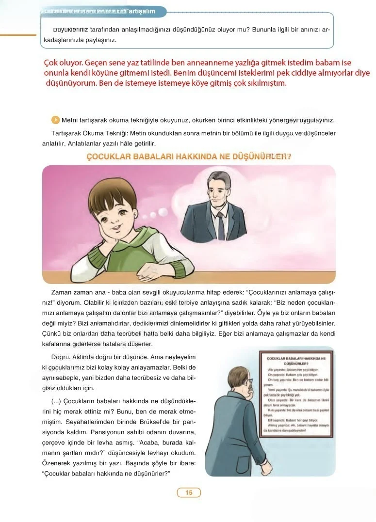 6. Sınıf Türkçe Ders Kitabı Cevapları Anka Yayınları Sayfa 15 Çözüm Görseli