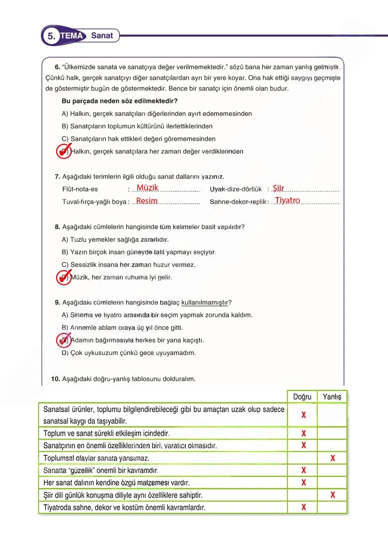 6. Sınıf Türkçe Ders Kitabı Cevapları Anka Yayınları Sayfa 170 Çözüm Görseli