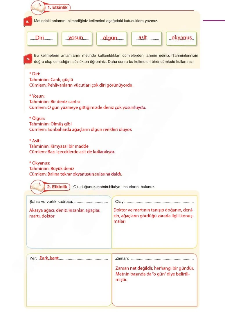 6. Sınıf Türkçe Ders Kitabı Cevapları Anka Yayınları Sayfa 174 Çözüm Görseli