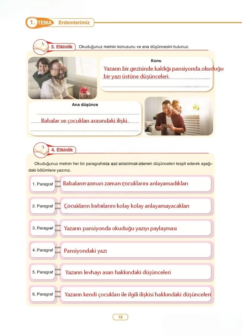 6. Sınıf Türkçe Ders Kitabı Cevapları Anka Yayınları Sayfa 18 Çözüm Görseli