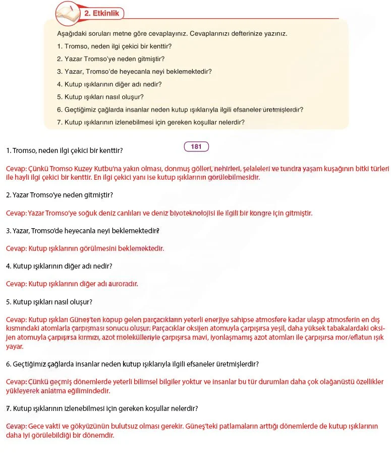 6. Sınıf Türkçe Ders Kitabı Cevapları Anka Yayınları Sayfa 181 Çözüm Görseli