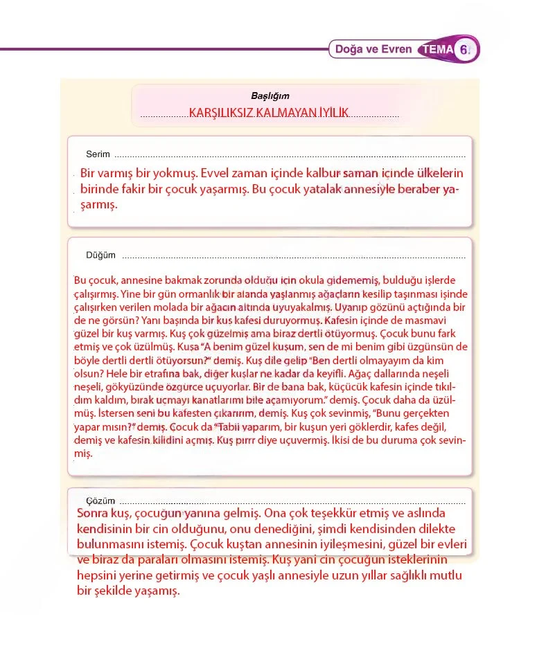 6. Sınıf Türkçe Ders Kitabı Cevapları Anka Yayınları Sayfa 183 Çözüm Görseli
