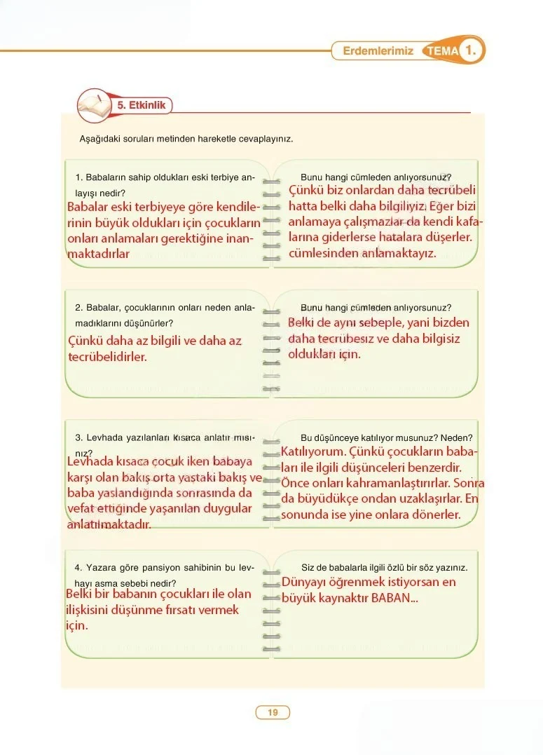 6. Sınıf Türkçe Ders Kitabı Cevapları Anka Yayınları Sayfa 19 Çözüm Görseli
