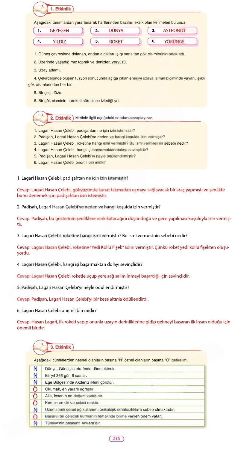 6. Sınıf Türkçe Ders Kitabı Cevapları Anka Yayınları Sayfa 213 Çözüm Görseli