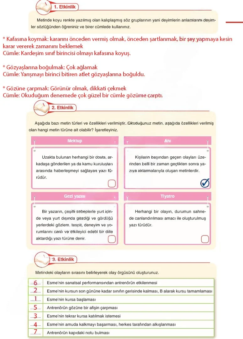 6. Sınıf Türkçe Ders Kitabı Cevapları Anka Yayınları Sayfa 234 Çözüm Görseli