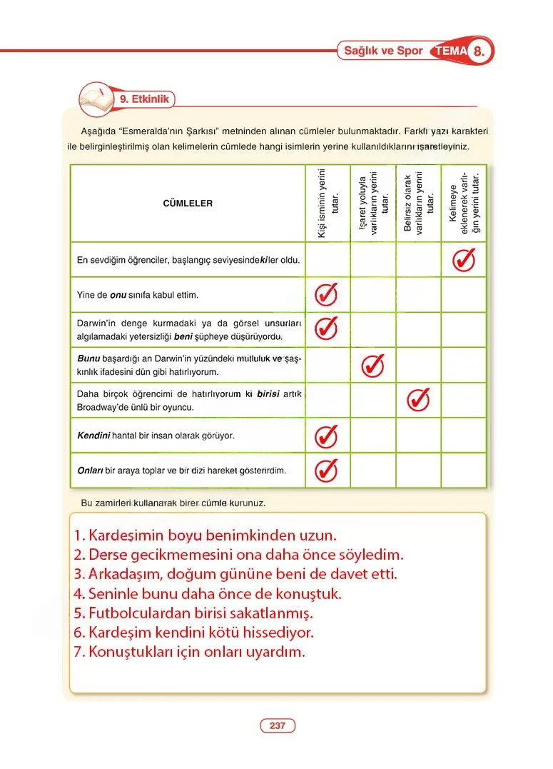 6. Sınıf Türkçe Ders Kitabı Cevapları Anka Yayınları Sayfa 237 Çözüm Görseli