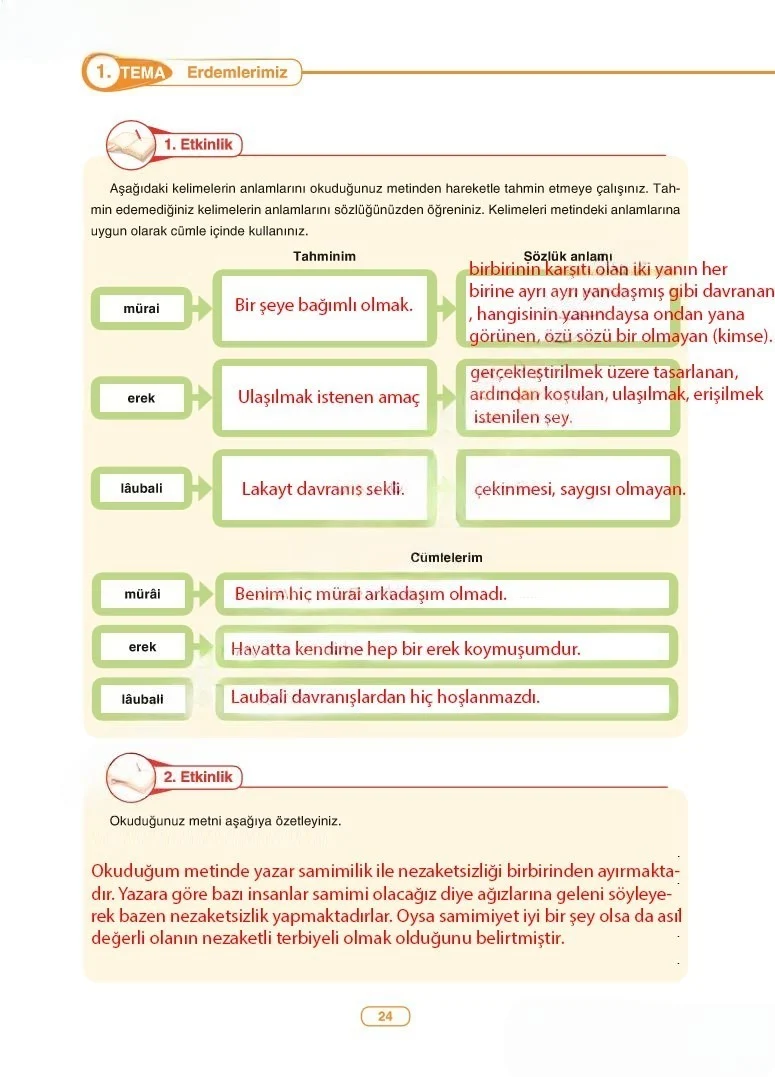 6. Sınıf Türkçe Ders Kitabı Cevapları Anka Yayınları Sayfa 24 Çözüm Görseli