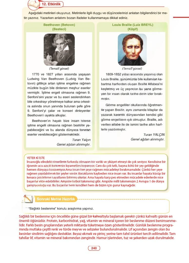 6. Sınıf Türkçe Ders Kitabı Cevapları Anka Yayınları Sayfa 240 Çözüm Görseli
