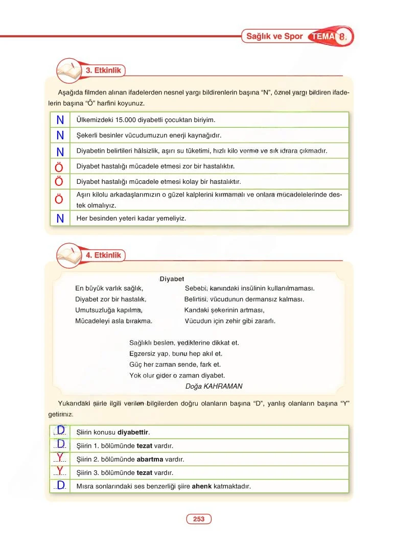 6. Sınıf Türkçe Ders Kitabı Cevapları Anka Yayınları Sayfa 253 Çözüm Görseli