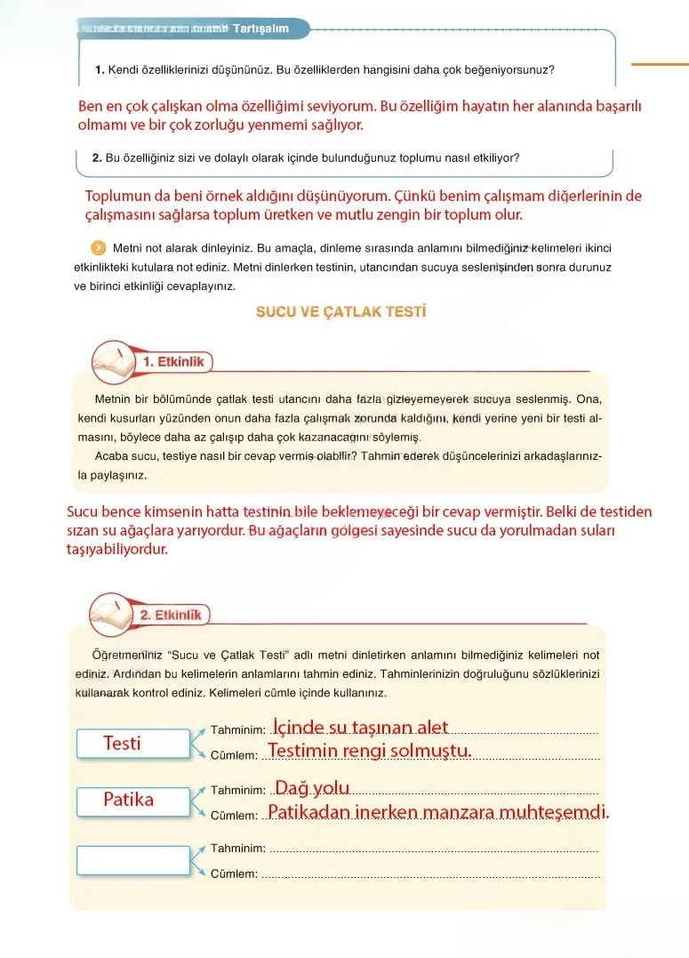 6. Sınıf Türkçe Ders Kitabı Cevapları Anka Yayınları Sayfa 28 Çözüm Görseli