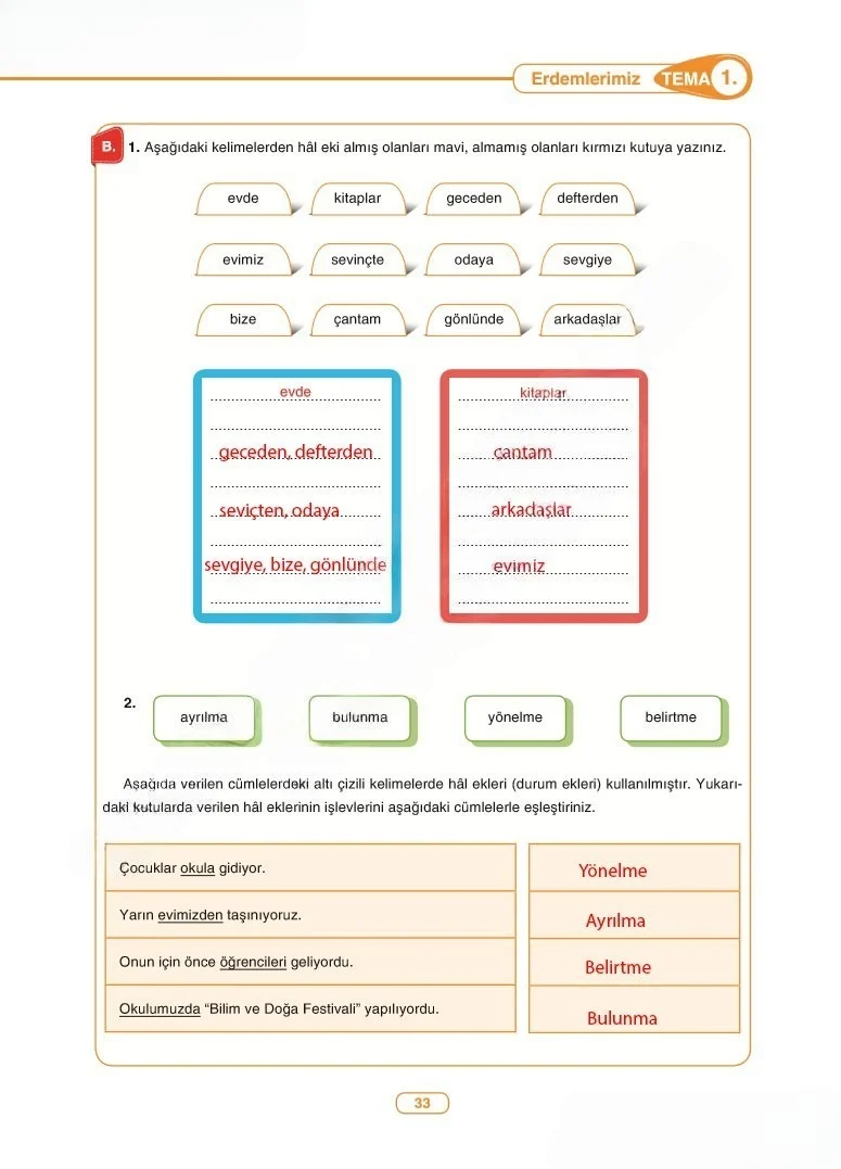 6. Sınıf Türkçe Ders Kitabı Cevapları Anka Yayınları Sayfa 33 Çözüm Görseli