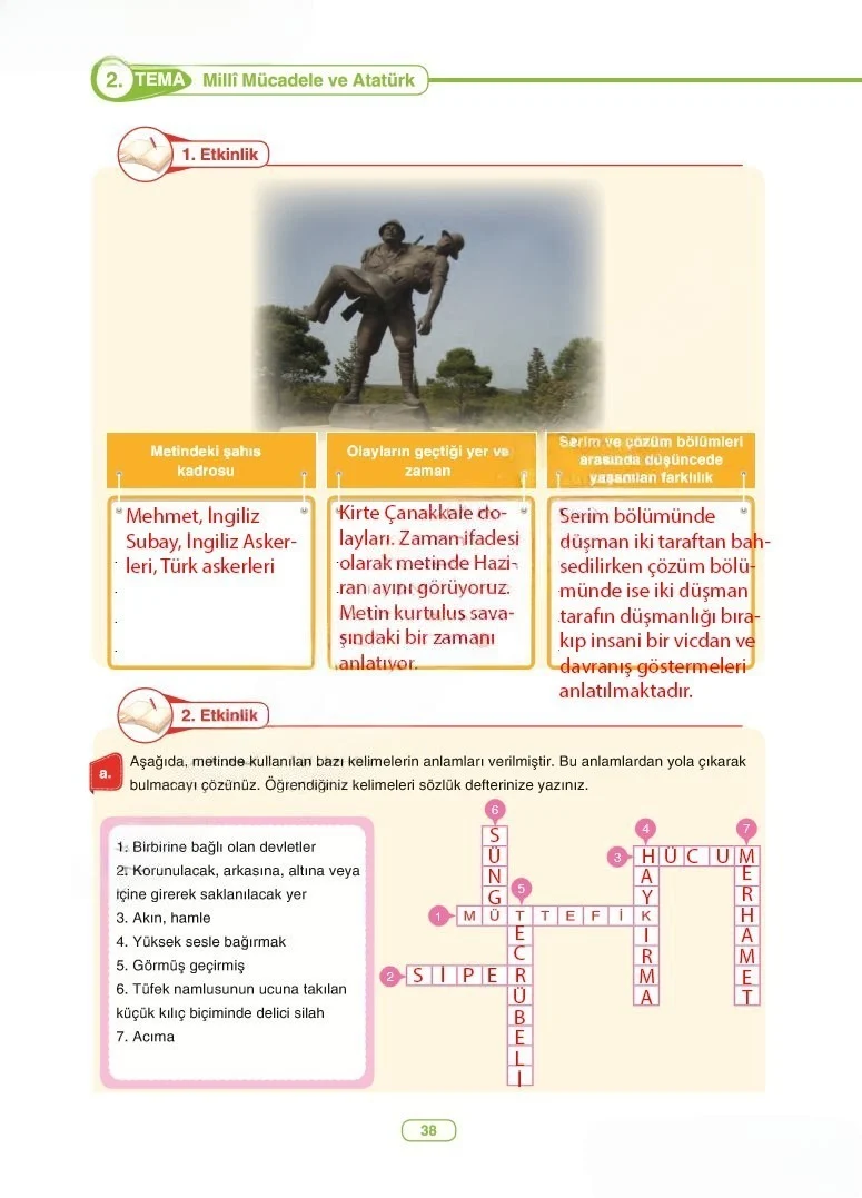 6. Sınıf Türkçe Ders Kitabı Cevapları Anka Yayınları Sayfa 38 Çözüm Görseli
