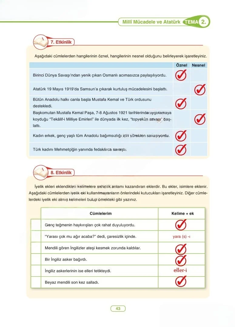 6. Sınıf Türkçe Ders Kitabı Cevapları Anka Yayınları Sayfa 43 Çözüm Görseli
