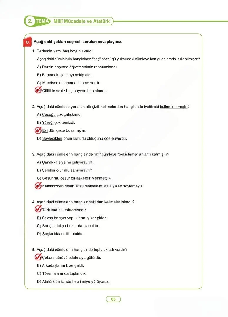 6. Sınıf Türkçe Ders Kitabı Cevapları Anka Yayınları Sayfa 66 Çözüm Görseli