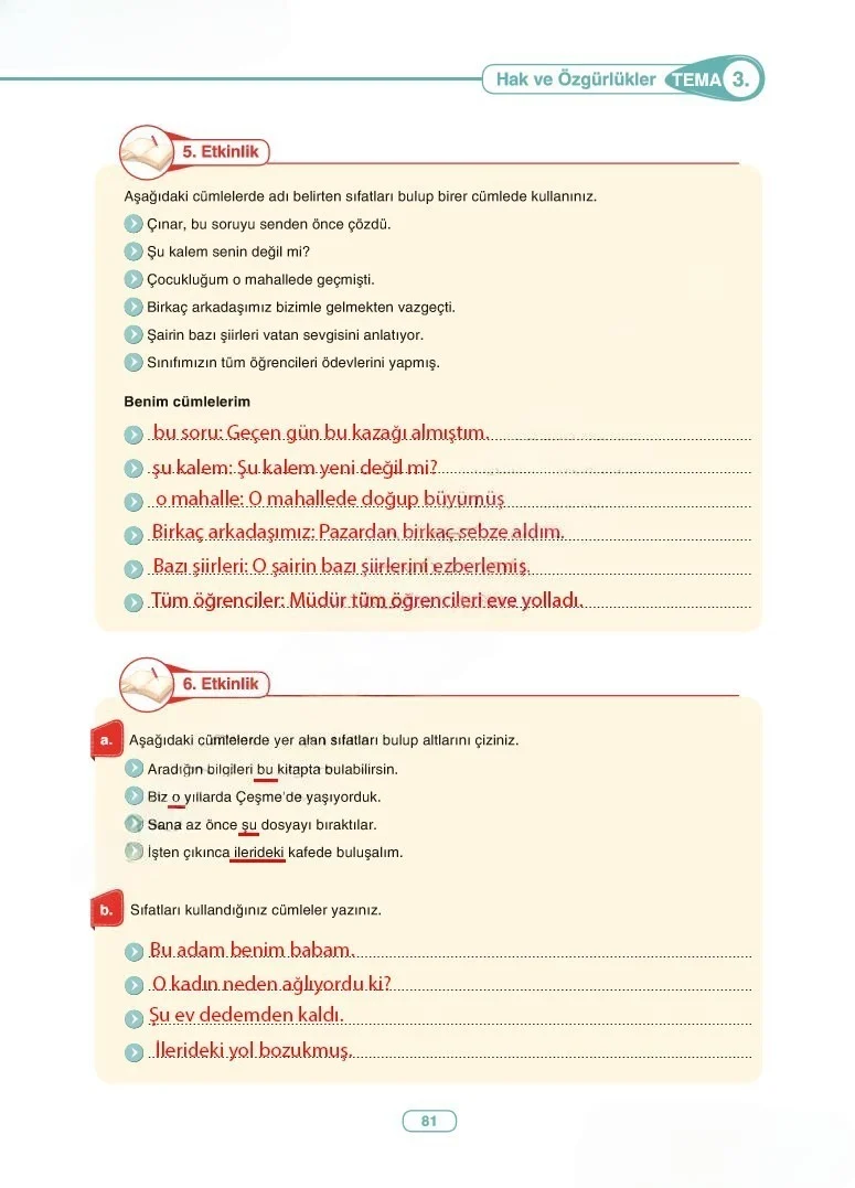 6. Sınıf Türkçe Ders Kitabı Cevapları Anka Yayınları Sayfa 81 Çözüm Görseli