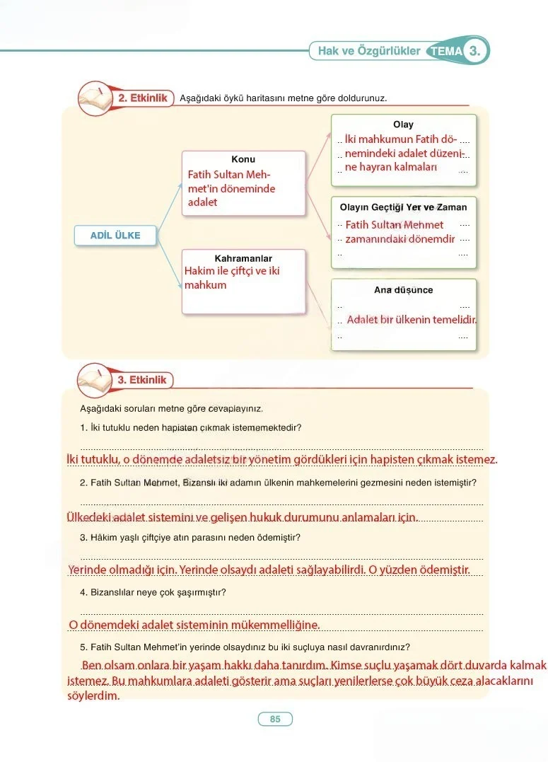 6. Sınıf Türkçe Ders Kitabı Cevapları Anka Yayınları Sayfa 85 Çözüm Görseli
